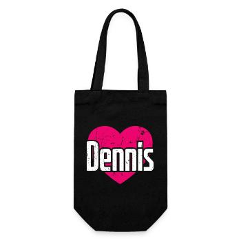 J’aime Dennis Pink Heart J’aime Dennis - Sac à bouteille - noir - Devant