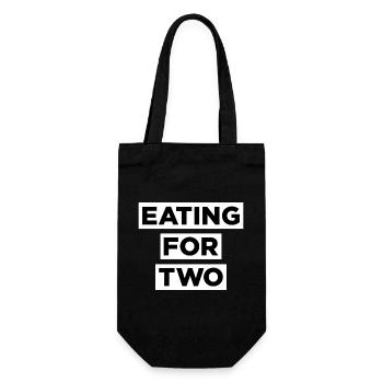 Eating for Two - Gift Bag for Bottles - black - Front
