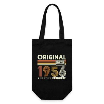 70e anniversaire 1956 Vintage Born Retro - Sac à bouteille - noir - Devant