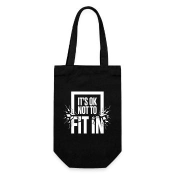 It's Ok Not To Fit In Individuality Motivation - Gift Bag for Bottles - black - Front