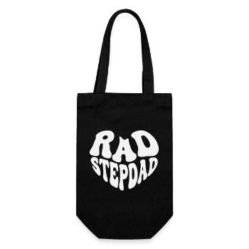 Rad Stepdad - Vintage Heart (Custom Color) - Gift Bag for Bottles - black - Front