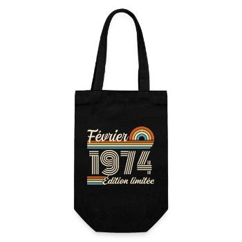 February 1974 - Gift Bag for Bottles - black - Front