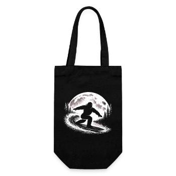 Bigfoot Surfer - Gift Bag for Bottles - black - Front