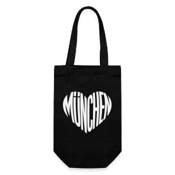 Munich Heart Silhouette - Design Color Variable - Gift Bag for Bottles - black - Front