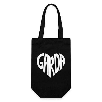 Garda Heart Font Logo - Gift Bag for Bottles - black - Front