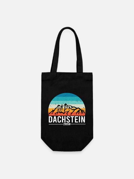 Dachstein Ramsau Austria Retro Sunset - Gift Bag for Bottles - black