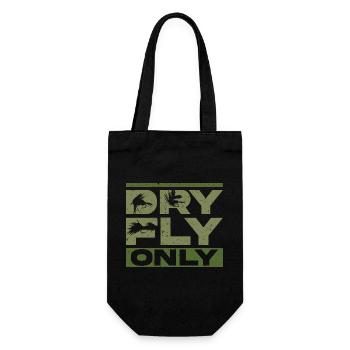 Fly Fishing Fly Angler Dry Fly Only - Gift Bag for Bottles - black - Front