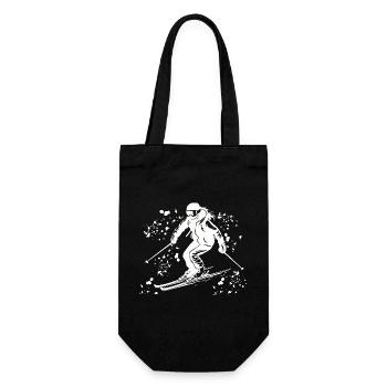 Alpine skiing Winter sports Nordic skiing - Gift Bag for Bottles - black - Front