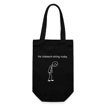 Telemark Ski Funny No Skiing Today - Gift Bag for Bottles - black - Front
