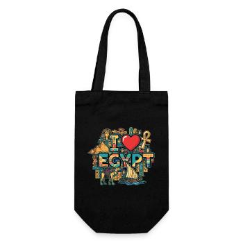 I Love Egypt Holidays - Gift Bag for Bottles - black - Front
