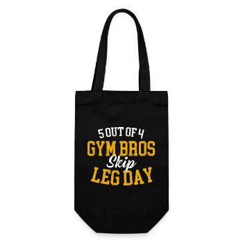 5 sur 4 Les frères de gym sautent l’humour de la journée des jambes - Sac à bouteille - noir - Devant