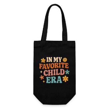 In My Favorite Child Era Tochter Familien Humor - Geschenkbeutel für Flaschen - Schwarz - Vorne