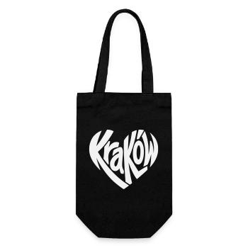 Cracovie, Cracovie Cœur Logo de faute de frappe - Sac à bouteille - noir - Devant