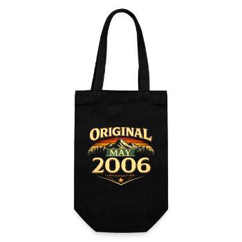 20th Birthday Gift Original May 2006 - Gift Bag for Bottles - black - Front