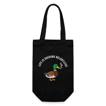 Relentless Duck Smoking Satire - Gift Bag for Bottles - black - Front