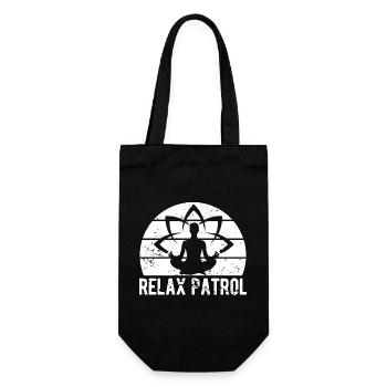 Pilates Enthusiasts Relax Patrol Pilates - Geschenkbeutel für Flaschen - Schwarz - Vorne