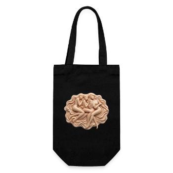 Sculpted Embrace: Four Sisters - Gift Bag for Bottles - black - Front