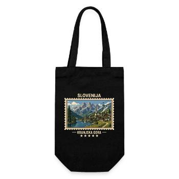 Slowenien Kranjska Gora Vintage Reisemarke - Geschenkbeutel für Flaschen - Schwarz - Vorne