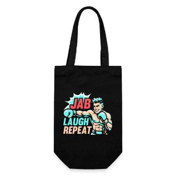 Jab Laugh Repeat Gloves Boxing Gloves - Geschenkbeutel für Flaschen - Schwarz - Vorne