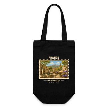 Frankreich Aix-en-Provence Vintage Reisemarke - Geschenkbeutel für Flaschen - Schwarz - Vorne