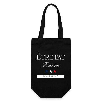 Étretat Frankreich Souvenir – Reise minimalistisch - Geschenkbeutel für Flaschen - Schwarz - Vorne