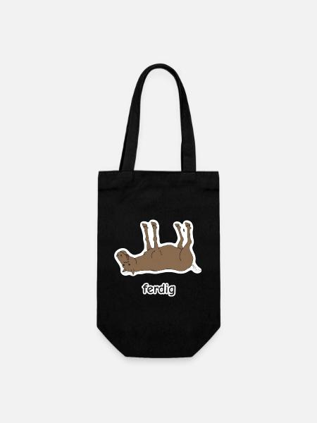 ferdig – ferd Meme - Geschenkbeutel für Flaschen - Schwarz