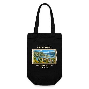 Vereinigte Staaten Harpers Ferry Vintage Marke - Geschenkbeutel für Flaschen - Schwarz - Vorne