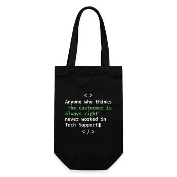 Tech Support Humor für Kundendienst - Geschenkbeutel für Flaschen - Schwarz - Vorne