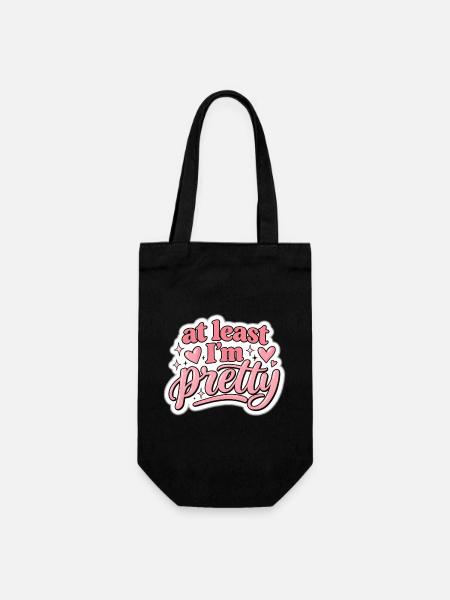 Wenigstens bin ich ziemlich pink Script - Geschenkbeutel für Flaschen - Schwarz