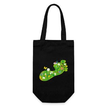 ecological Footprint - Gift Bag for Bottles - black - Front