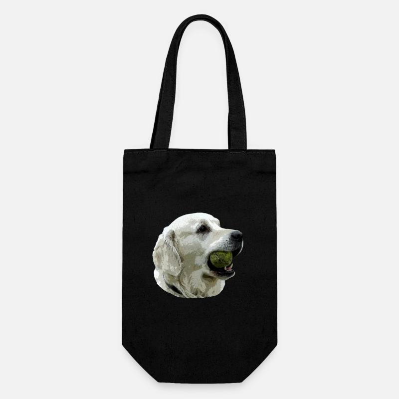 Labrador avec la bille - Sac à bouteille - noir