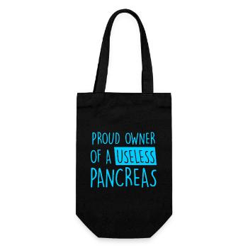 Diabetes-T-Shirts - Geschenkbeutel für Flaschen - Schwarz - Vorne