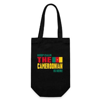 Keep Calm Cameroun / Afrique cadeau couleurs nationales - Sac à bouteille - noir - Devant