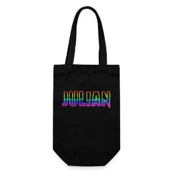julian rs regenbogen - Geschenkbeutel für Flaschen - Schwarz - Vorne