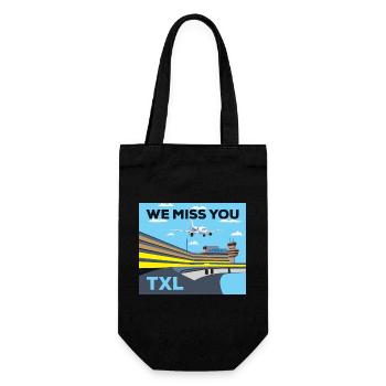 TXL, we miss you, retro - Gift Bag for Bottles - black - Front