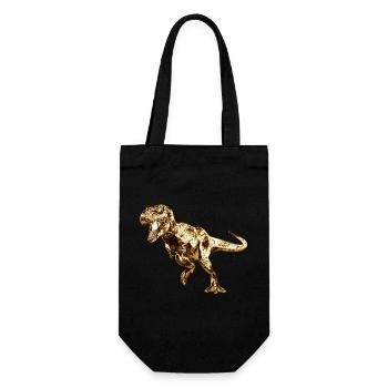 Prehistoric Dinosaur Print - Gift Bag for Bottles - black - Front