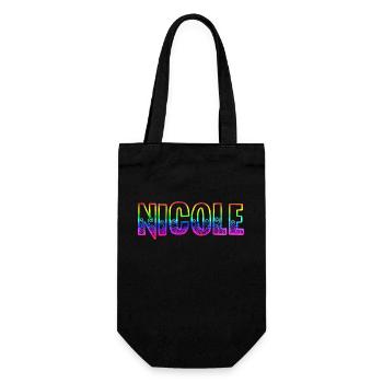 nicole rs regenbogen - Geschenkbeutel für Flaschen - Schwarz - Vorne