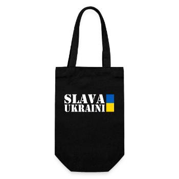 Slava ukraini - Geschenkbeutel für Flaschen - Schwarz - Vorne
