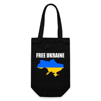 Free ukraine - Gift Bag for Bottles - black - Front