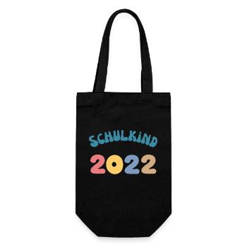 Schulkind 2022 Erste Klasse Geschenke und Shirts - Geschenkbeutel für Flaschen - Schwarz - Vorne