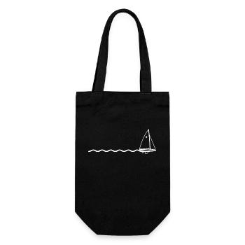 Voile - Navire - Mer - Bateau - Sac à bouteille - noir - Devant