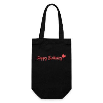 JAHRESTAG. ALLES GUTE ZUM GEBURTSTAG!. ALLES GUTE ZUM GEBURTSTAG!. - Geschenkbeutel für Flaschen - Schwarz - Vorne