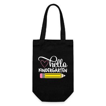 Hello Kindergarten - Gift Bag for Bottles - black - Front