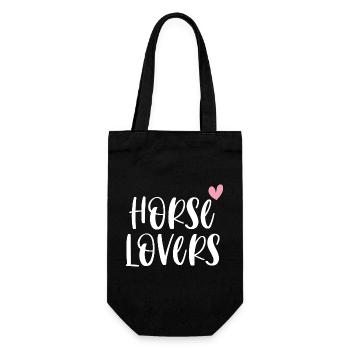 Horse Lovers Horse Riding Gift - Gift Bag for Bottles - black - Front