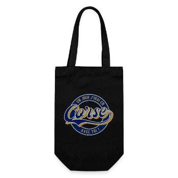 Un jour j'irai en Corse avec toi - Sac à bouteille - noir - Devant