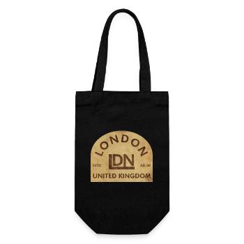 Vintage London Emblem - Geschenkbeutel für Flaschen - Schwarz - Vorne