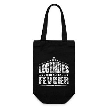 Février | les Légendes sont nés en Février Anniver - Sac à bouteille - noir - Devant