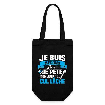 Je suis mécano humour cadeau mécanicien - Sac à bouteille - noir - Devant