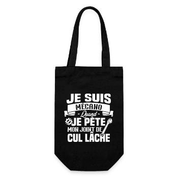 Je suis mécano humour cadeau mécanicien - Sac à bouteille - noir - Devant