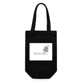 Mom life 25.6 - Geschenkbeutel für Flaschen - Schwarz - Vorne